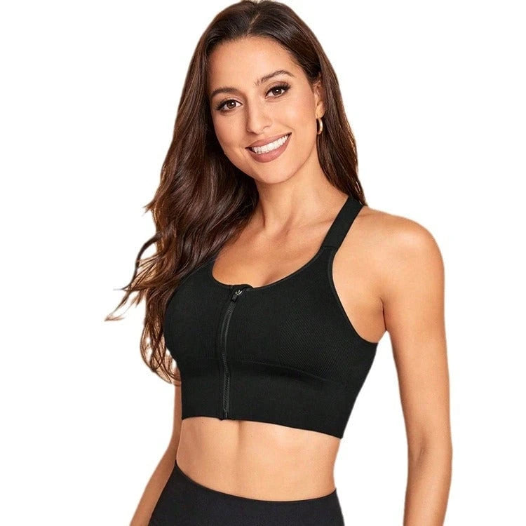 Women's Zip-Front Sports Bra