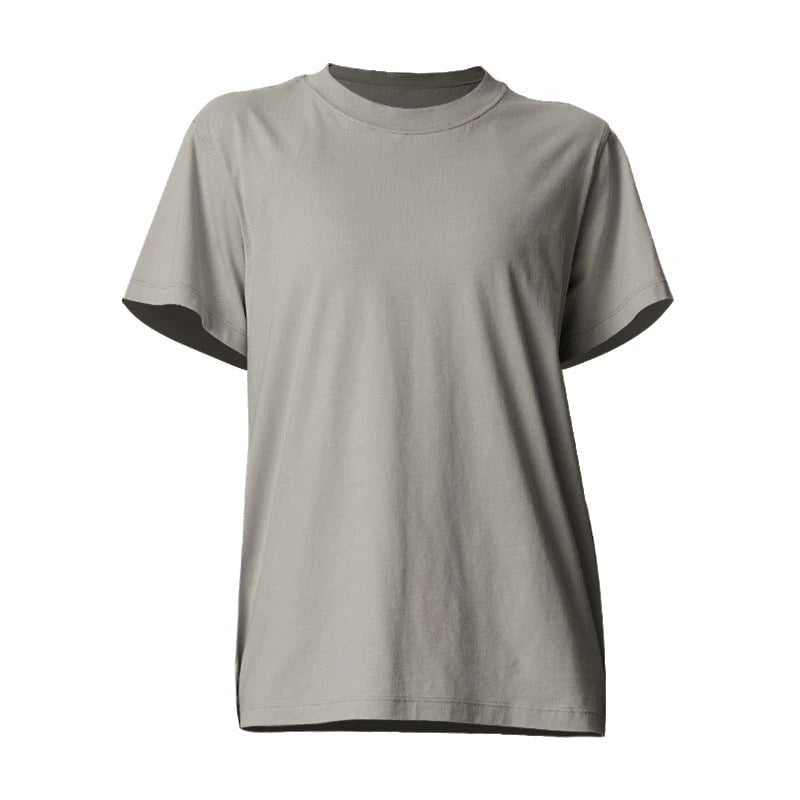 Women's basic t-shirt made from high-quality cotton with round neck