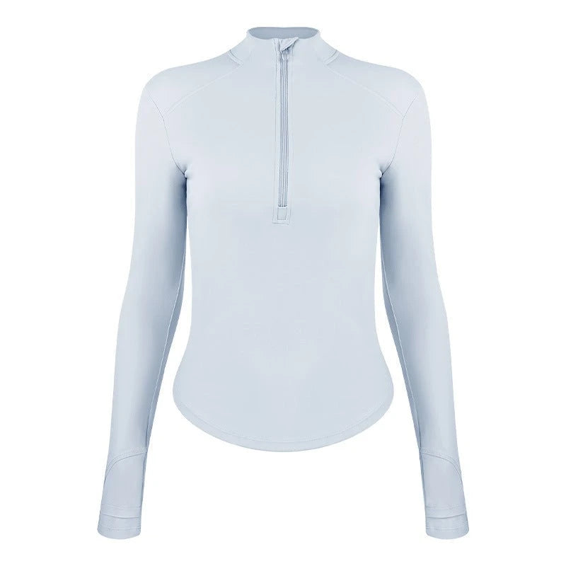 Women's functional shirt with stand-up collar