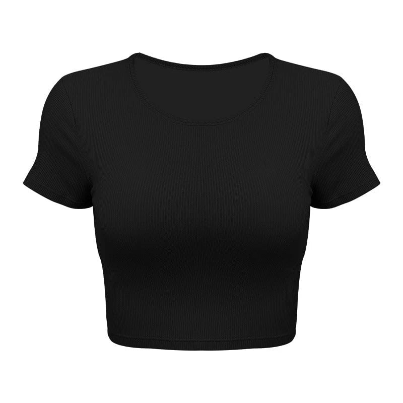 Women's Short Sleeve Ribbed T-Shirt