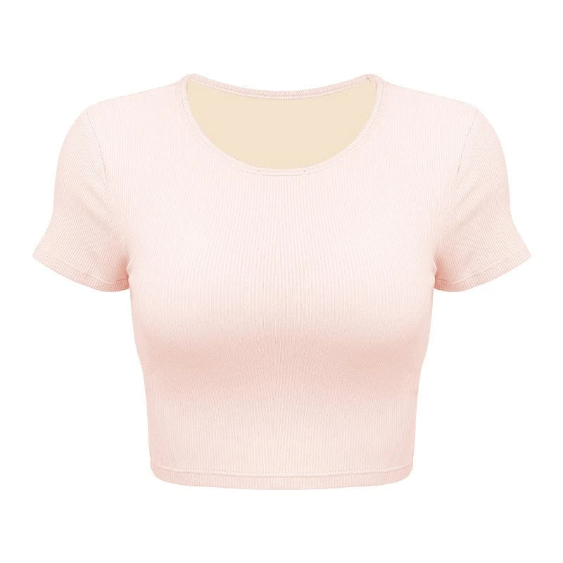 Women's Short Sleeve Ribbed T-Shirt