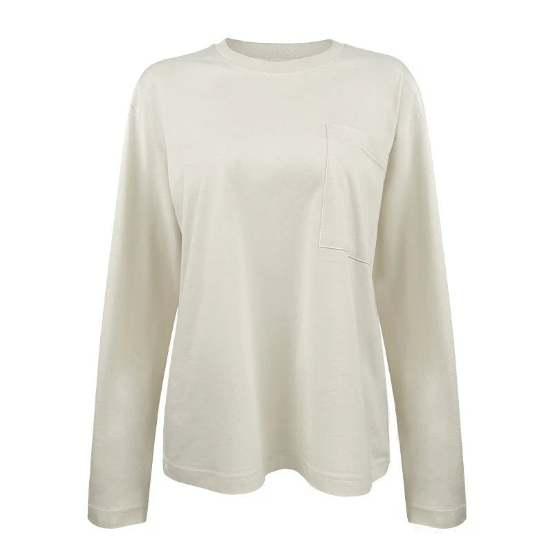 Women's Long Sleeve Shirt with Practical Chest Pocket