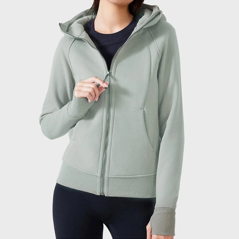 Women's Cozy Athletic Zip-Up Hoodie
