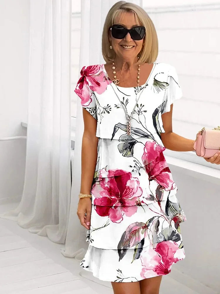 Elegant Maxi Dress With Floral Pattern