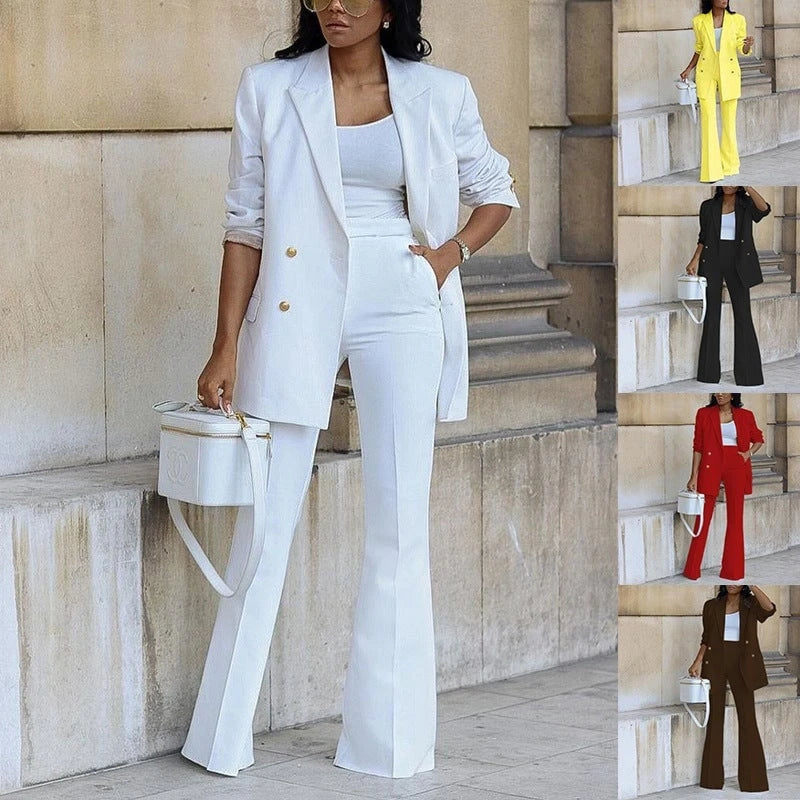 Women's stylish suit with slim cut and elegant lapel
