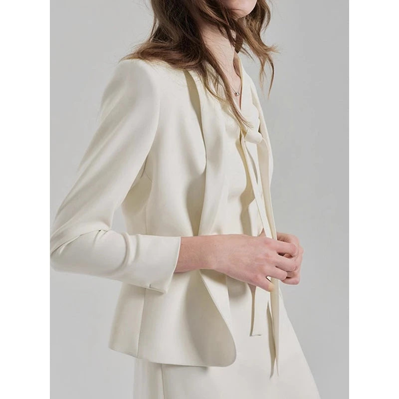 Women Tailored Blazer Dress Set