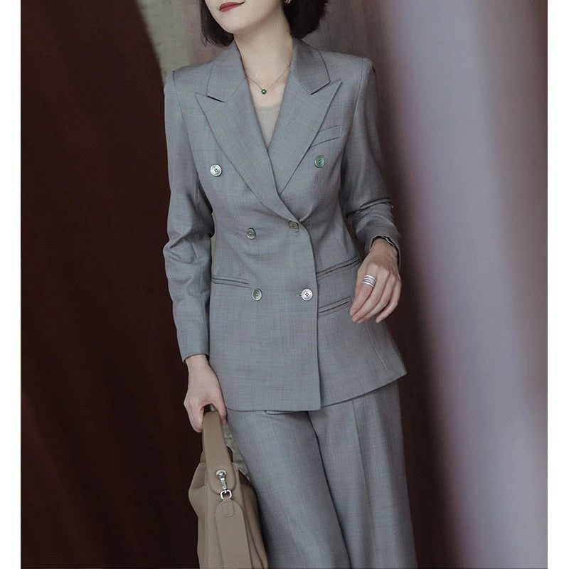 Women's Tailored Double-Breasted Suit Set