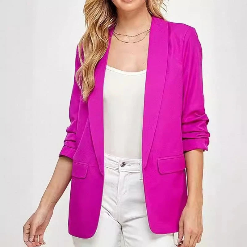 Women Tailored Open Blazer