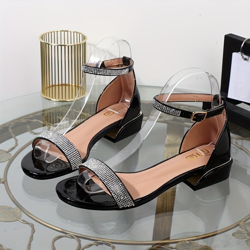 Shiny Flat Sandals for Women Crystal Shoes Summer
