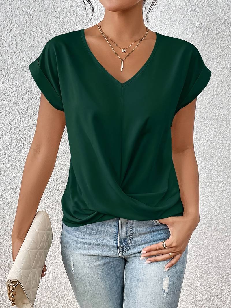 Casual T-shirt with short sleeves for women