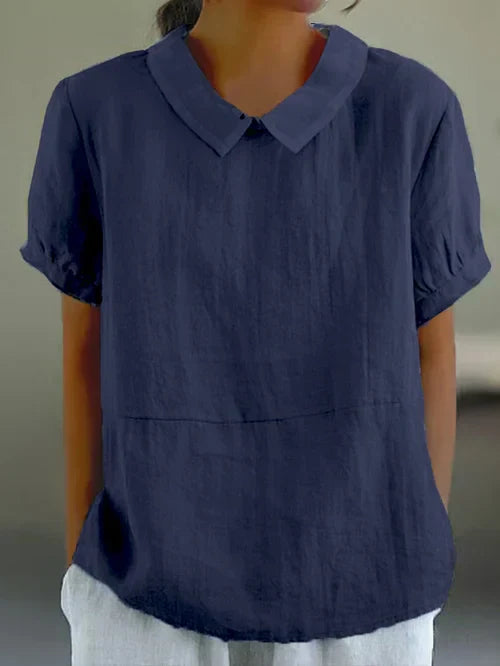 Soft Cotton Linen Blouse For Women