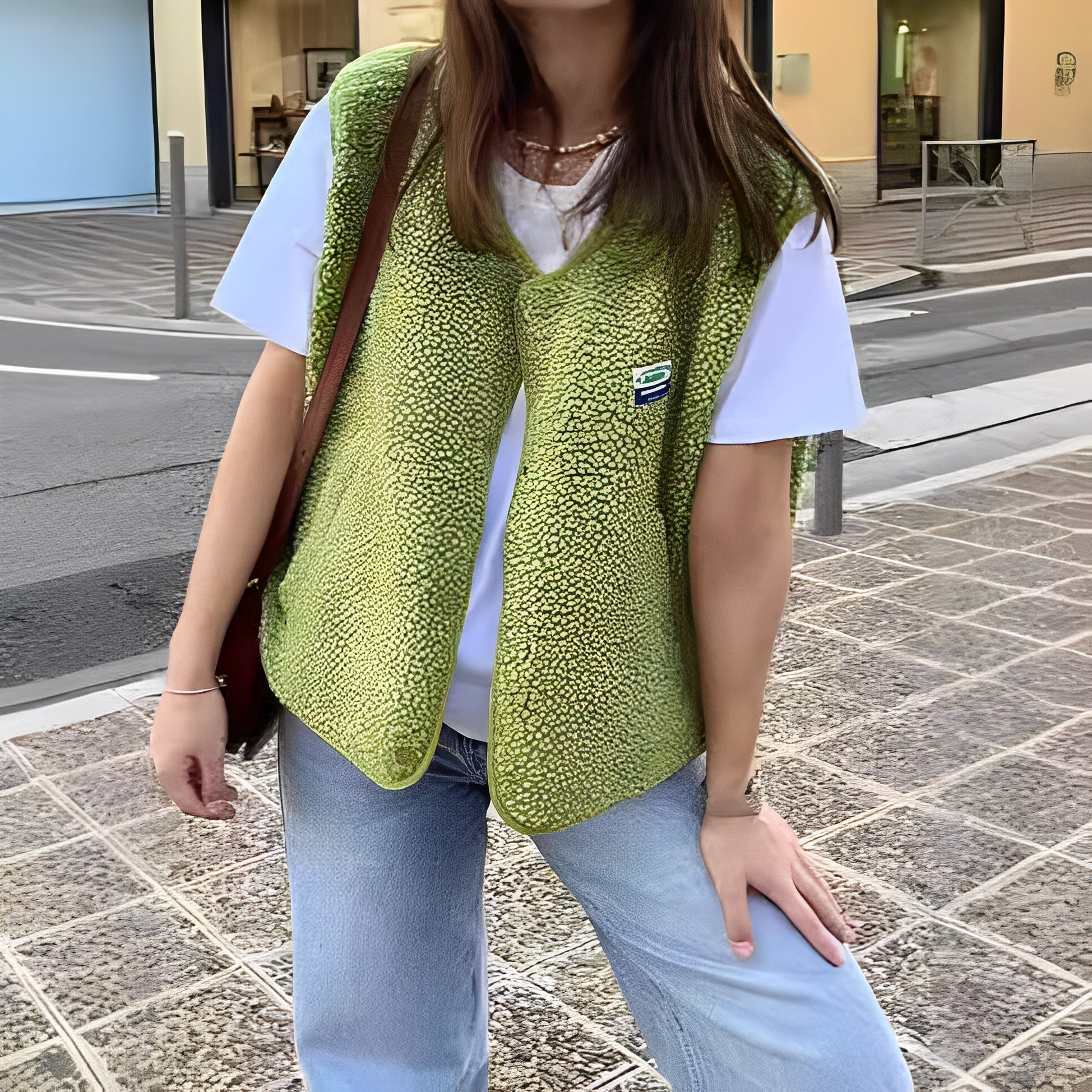 Woven Open Knit Cardigan for Women