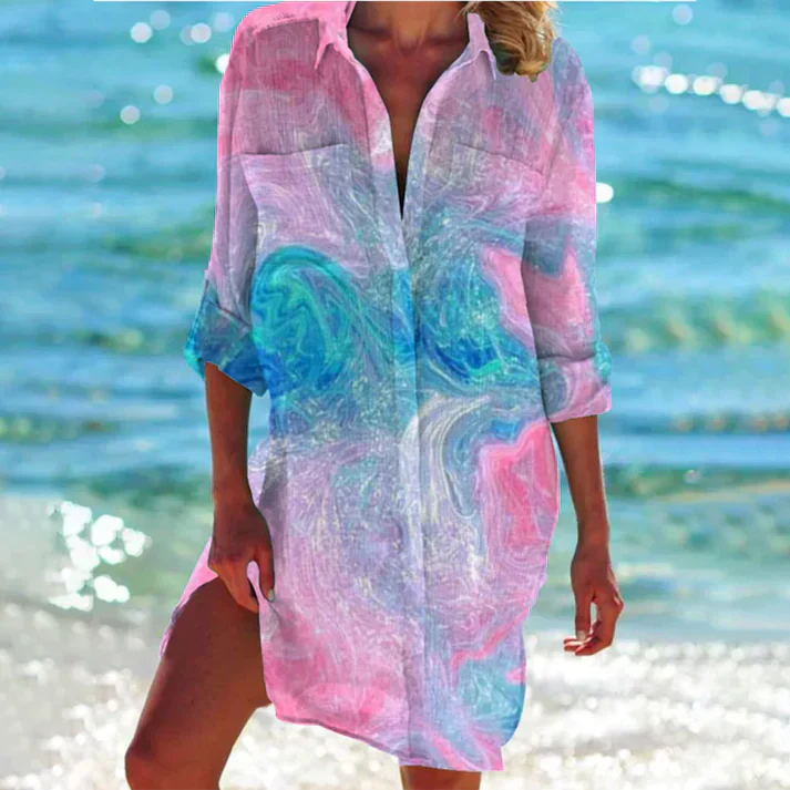 Colorful Shirt Dress