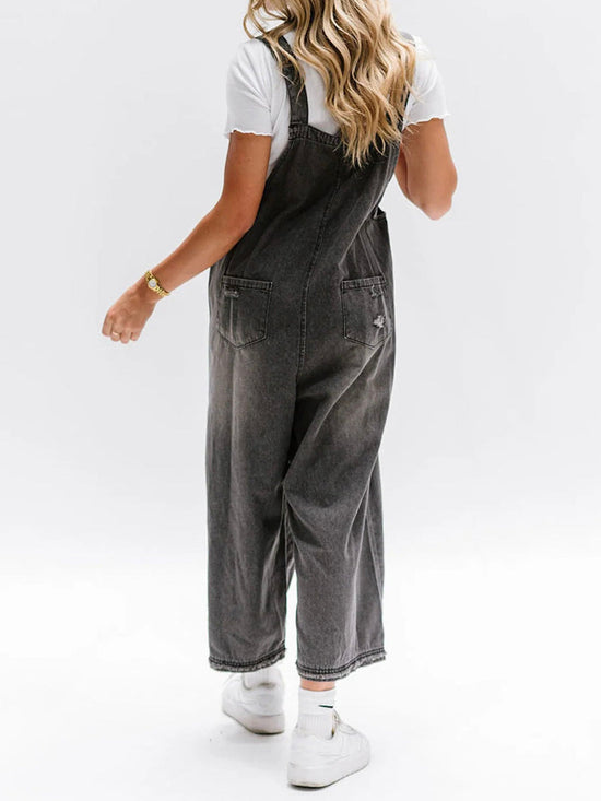 Women's Loose Denim Overalls Comfortable & Stylish
