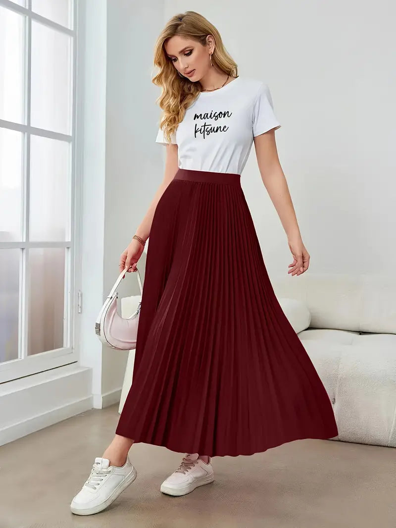Dazzling Daydreams Pleated Maxi Skirt