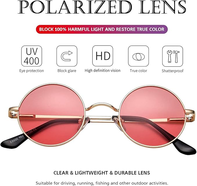 Round Polarized Sunglasses