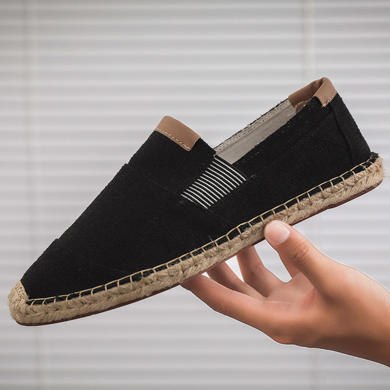 Boss Stylish Handmade Canvas Straw Shoes Summer Chic