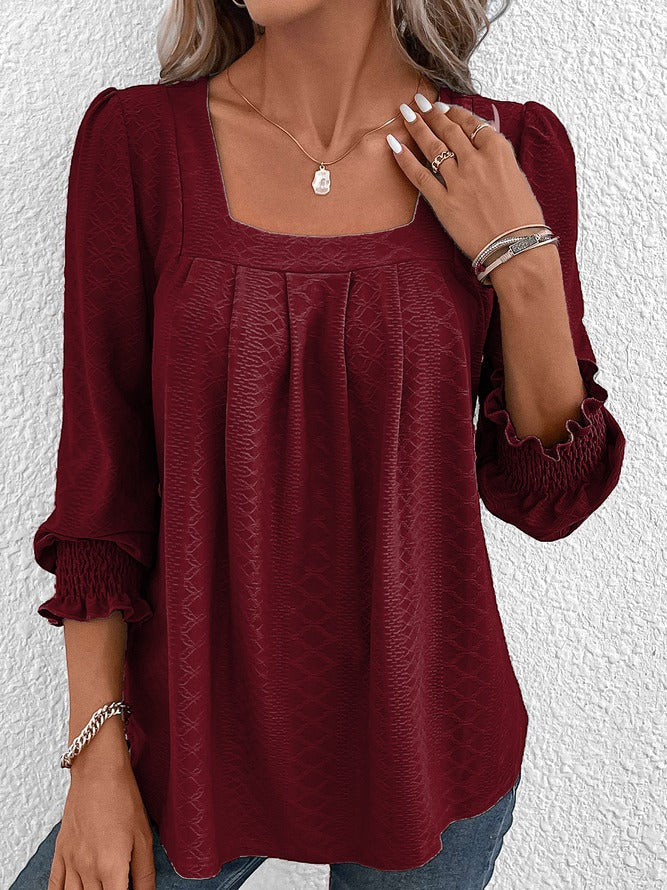 Lysse | Cotton Blouse with Square Neckline