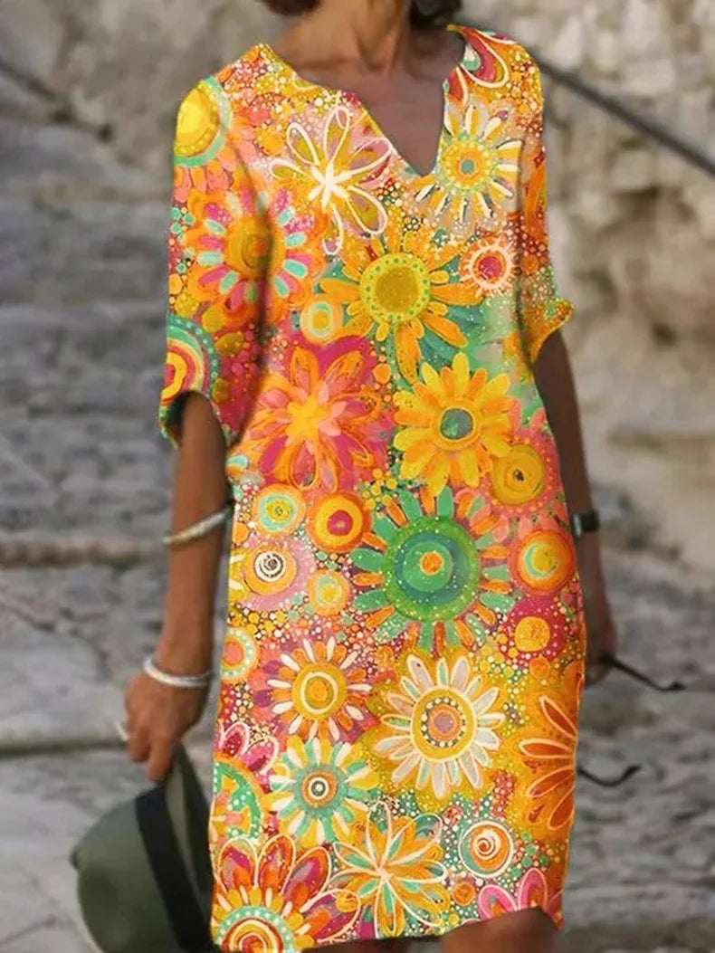 Cotton Flower Dress for Women