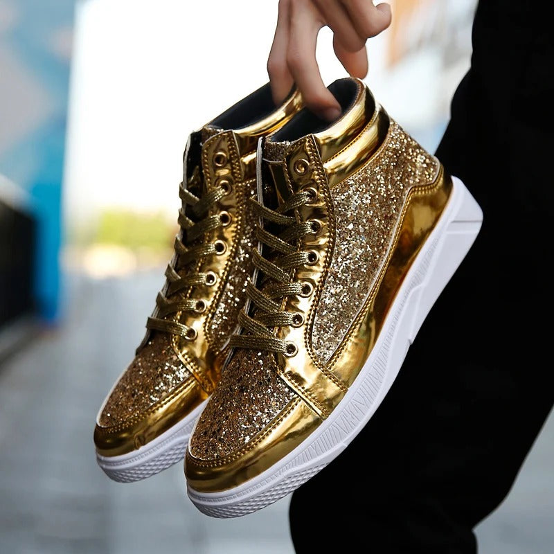 Men's Basketball Shoes With Shiny Effect