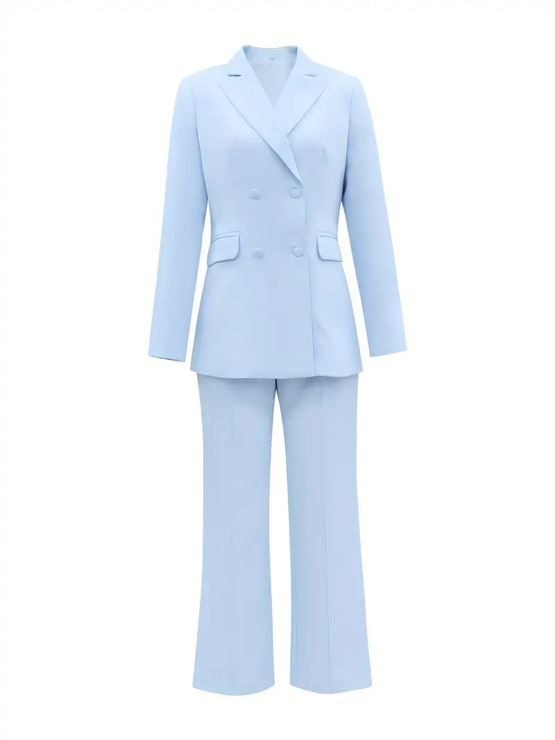 Lysse | Elegance Lapel Collar Blazer & High-Waisted Pants
