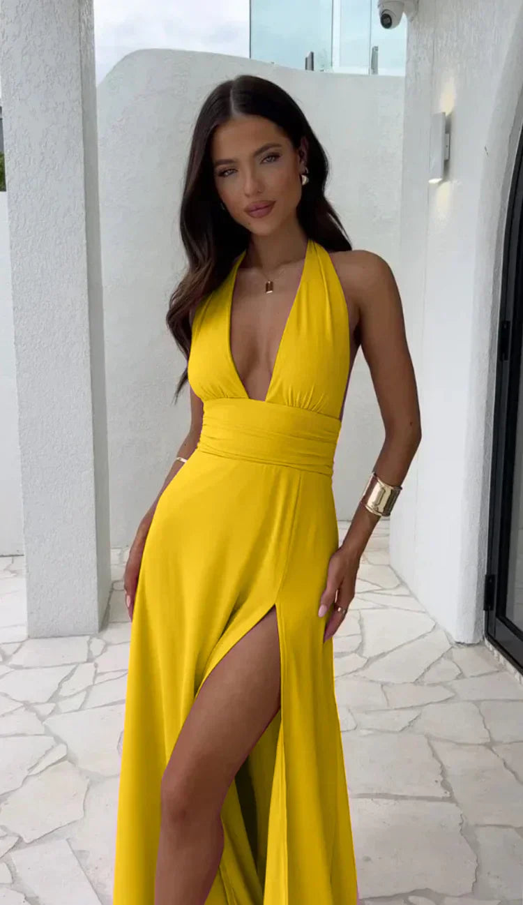 Deep V-Neck Dress