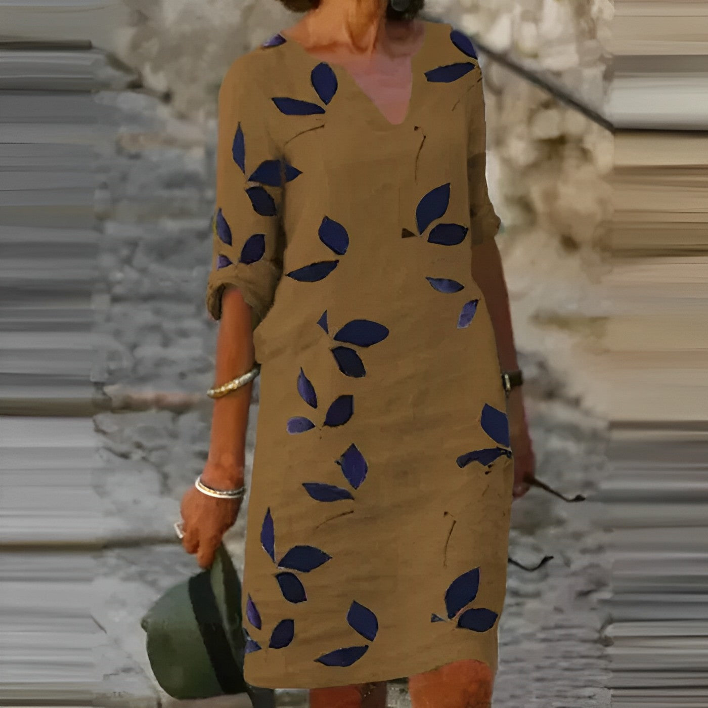 Leaf Print Dress