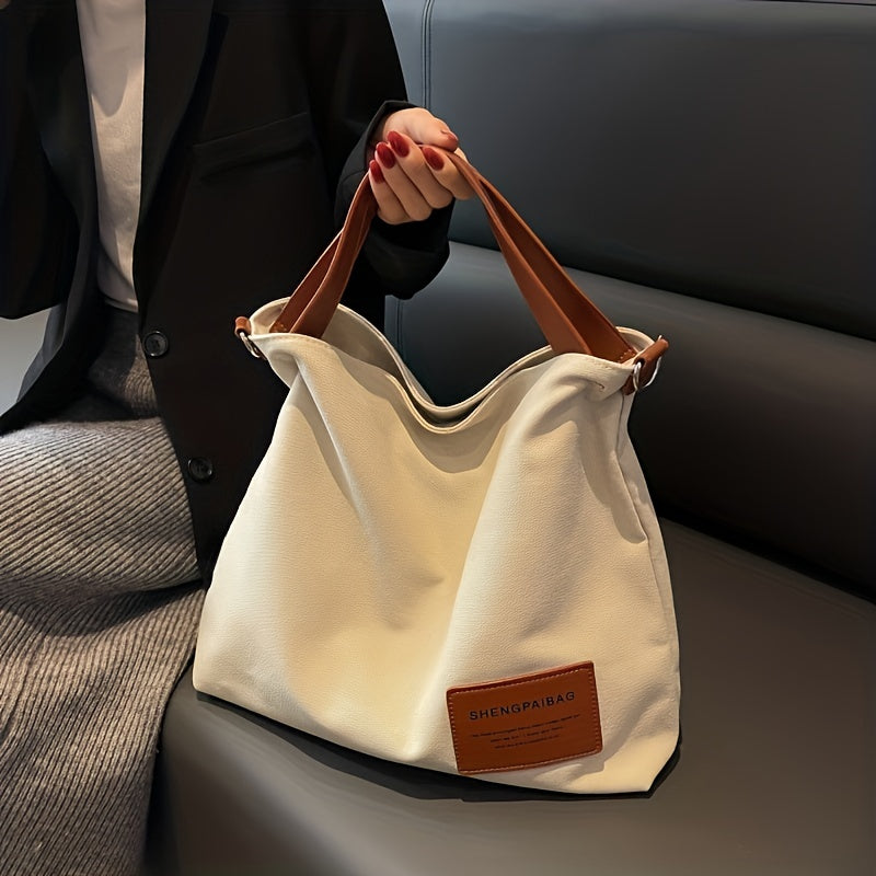 Adelebag Simple Shoulder Bag Made Of Canvas