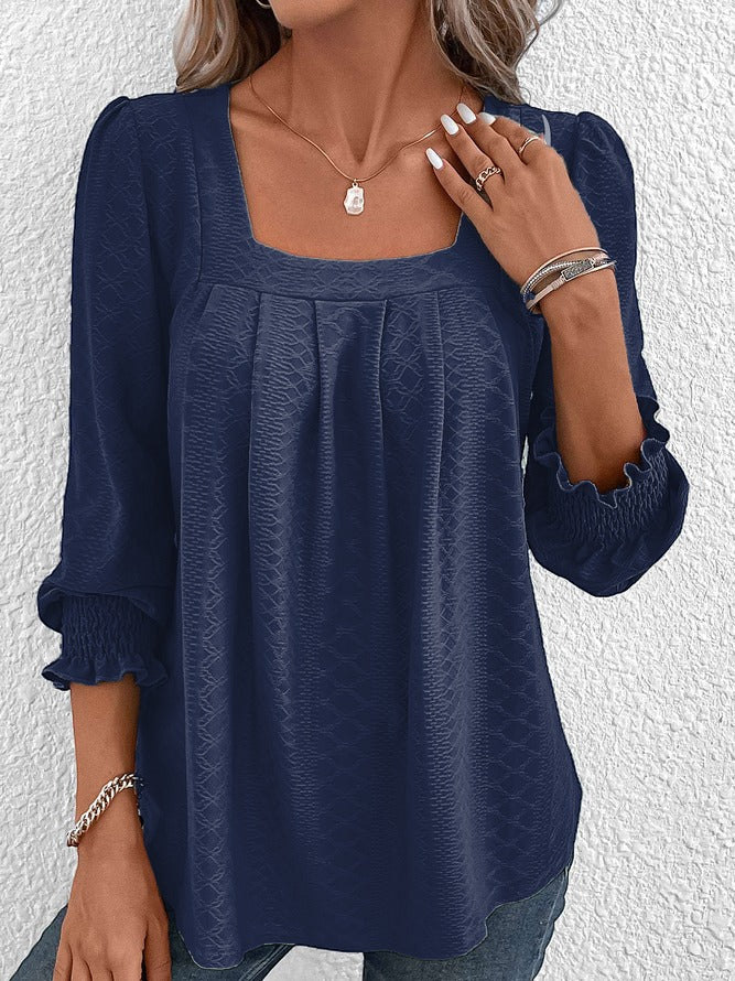Lysse | Cotton Blouse with Square Neckline