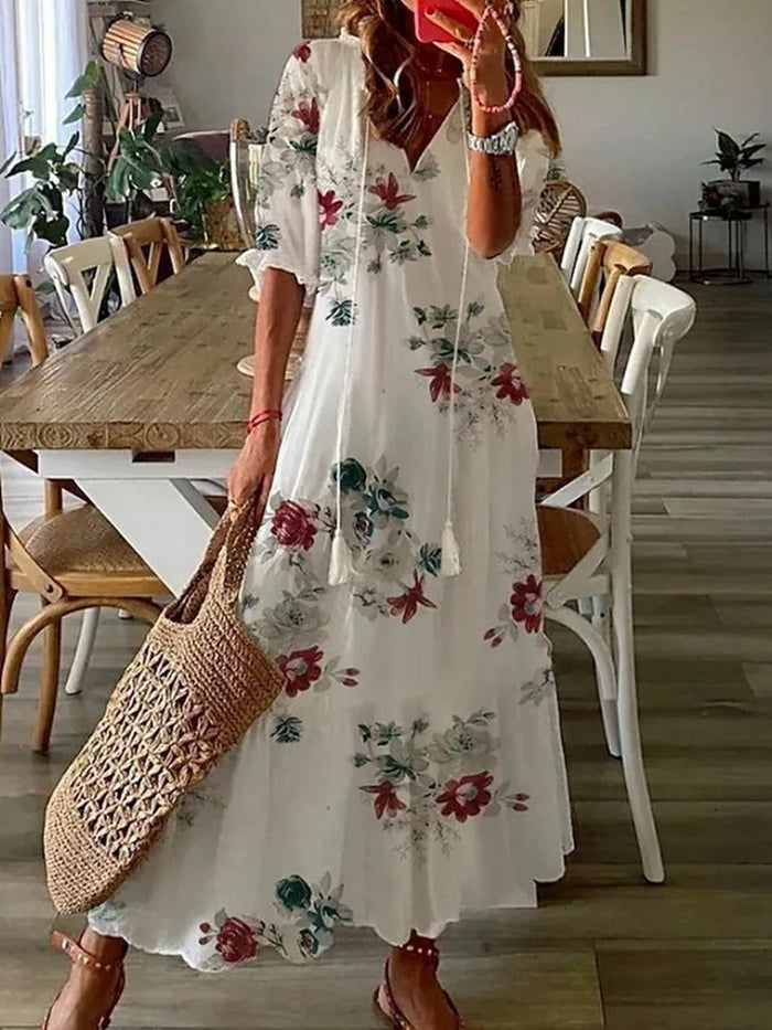 Summer Midi Dress With Light Design