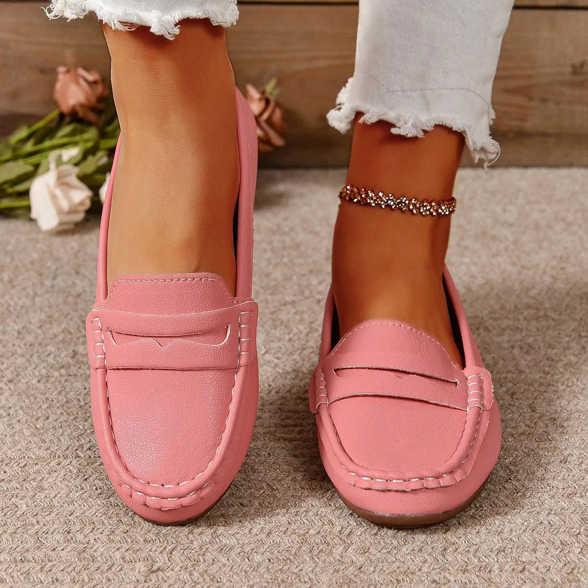 Gommino Flat Crossed Soft Sole Women