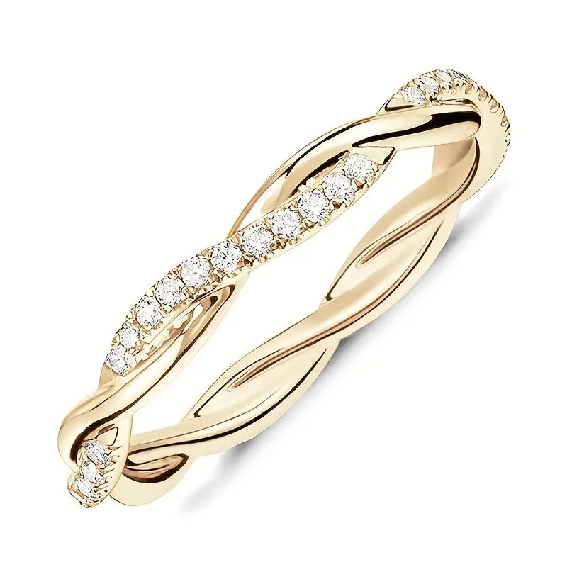 Stunning braided, twisted ring