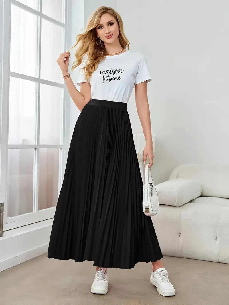 Dazzling Daydreams Pleated Maxi Skirt