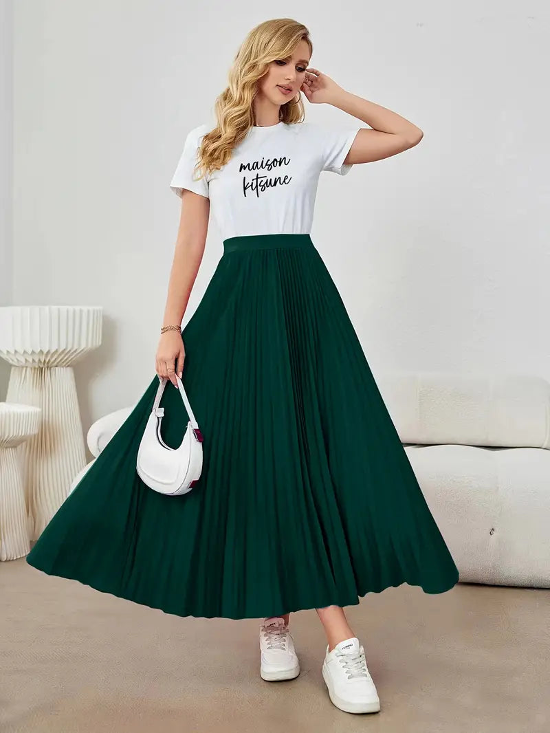 Dazzling Daydreams Pleated Maxi Skirt