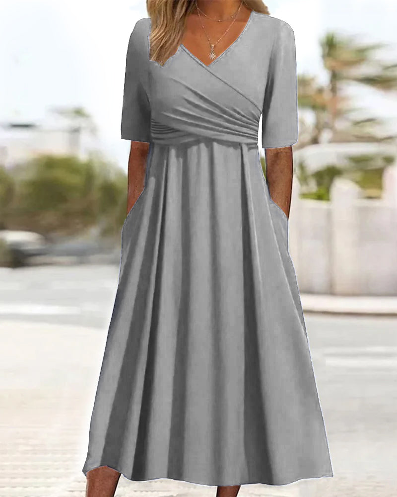 Crossover Midi Dress For Women