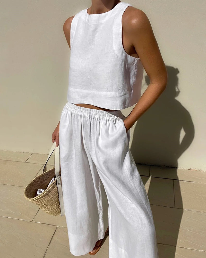 Two-piece set made of linen