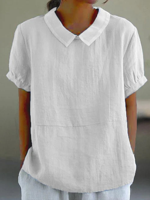 Soft Cotton Linen Blouse For Women