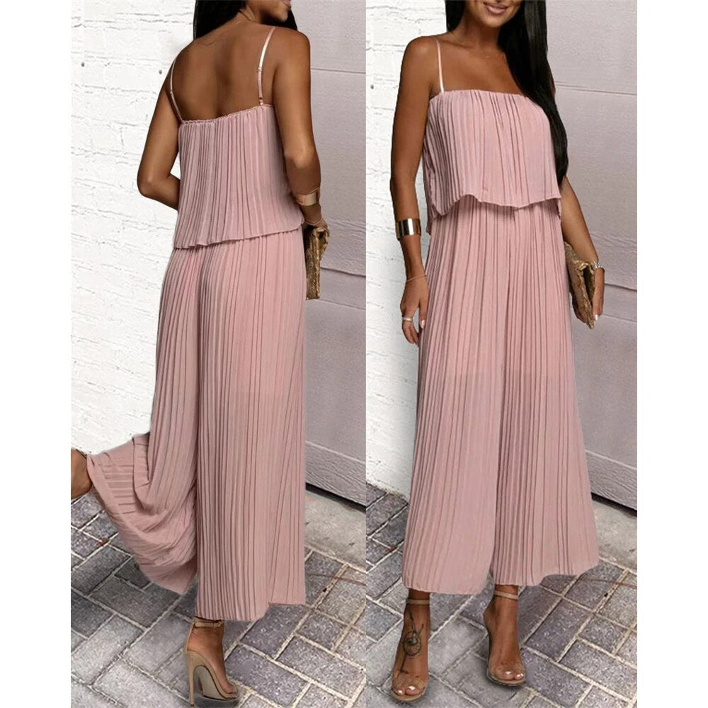 Elegant Pleated Jumpsuit