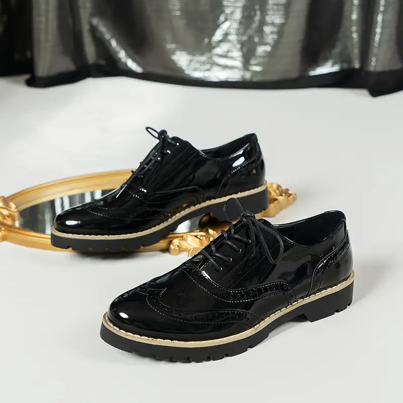 Lysse | Fashionably Stamped Patent Shoes for Women