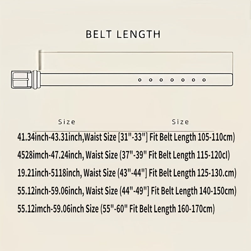 Genuine cowhide leather belt