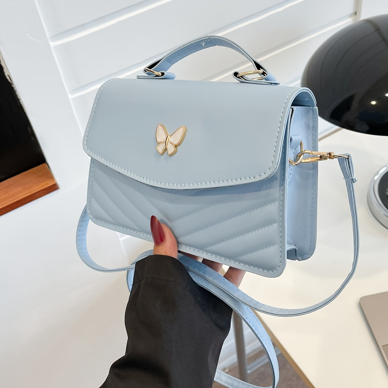 Fashionable Solid Color Shoulder Bag and Crossbody Bag