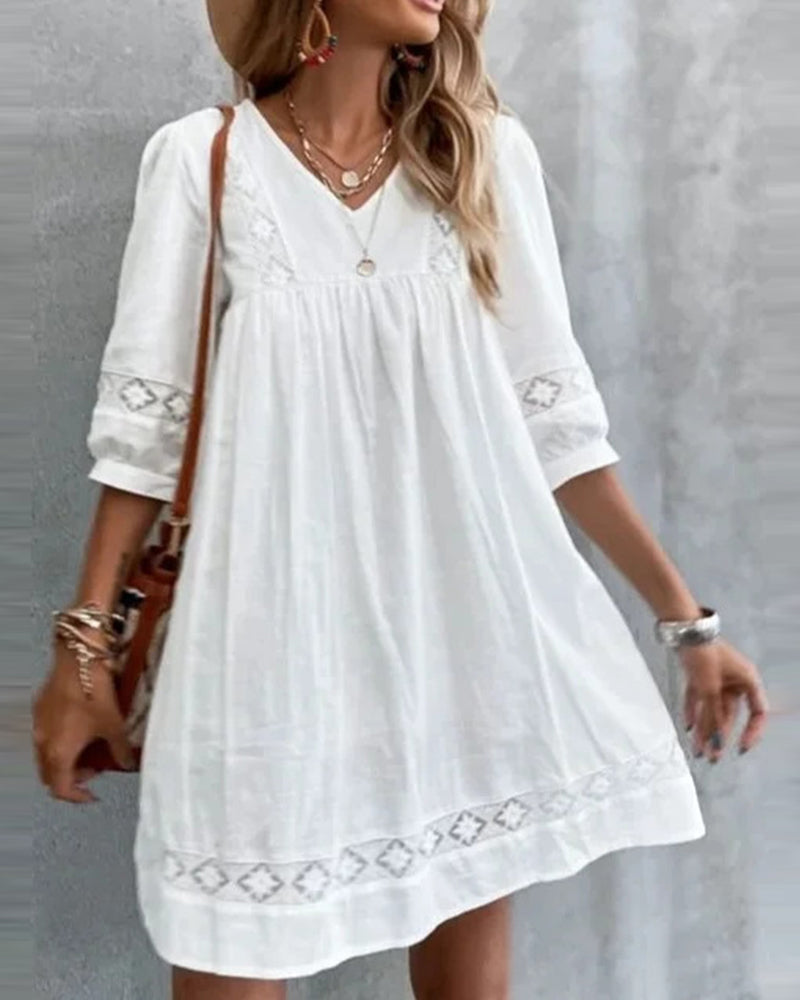 Lace V-Neck Dress
