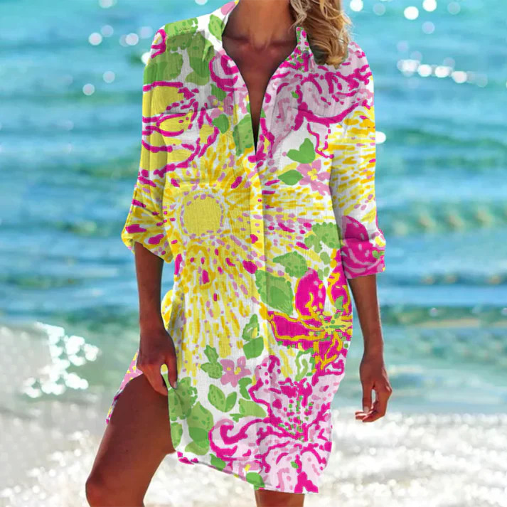 Colorful Shirt Dress