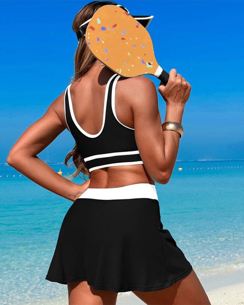 Set Quick Drying Two-Piece Swim Skirt