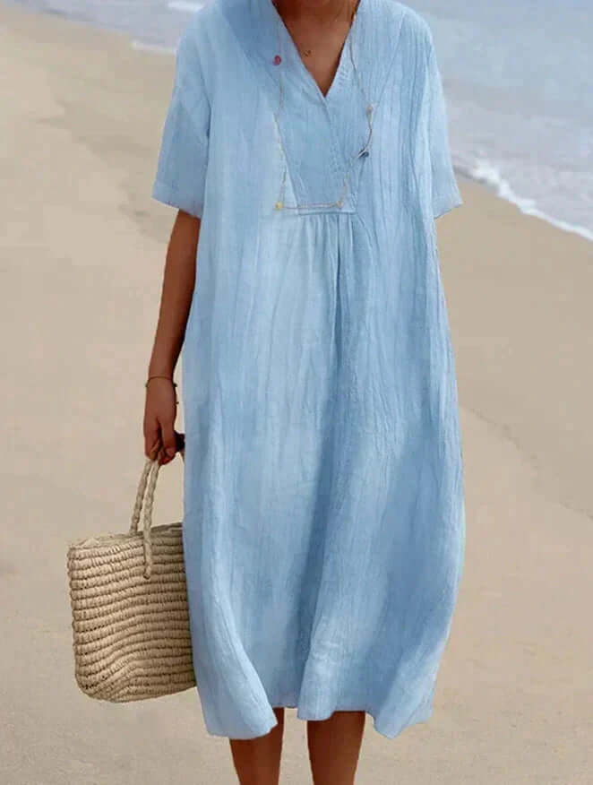 Summer dress made of cotton and linen