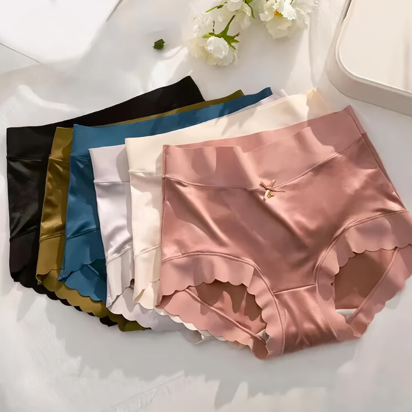 5 Piece Seamless Satin Soft Vanee