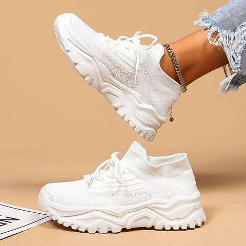 Breathable Women's Sneakers With Additional Foot Support