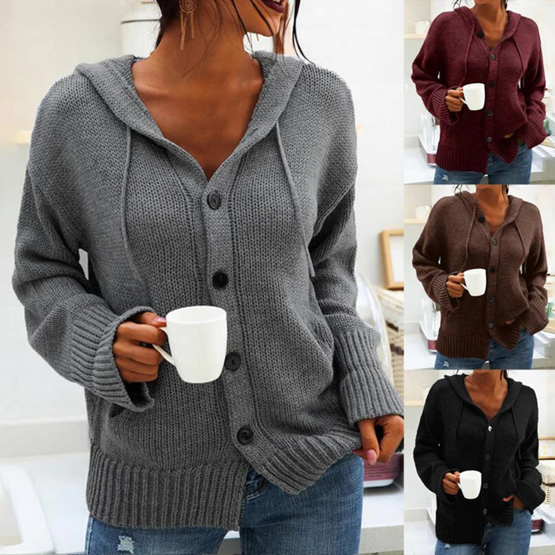 Lysse | Hoodie cardigan with drawstring