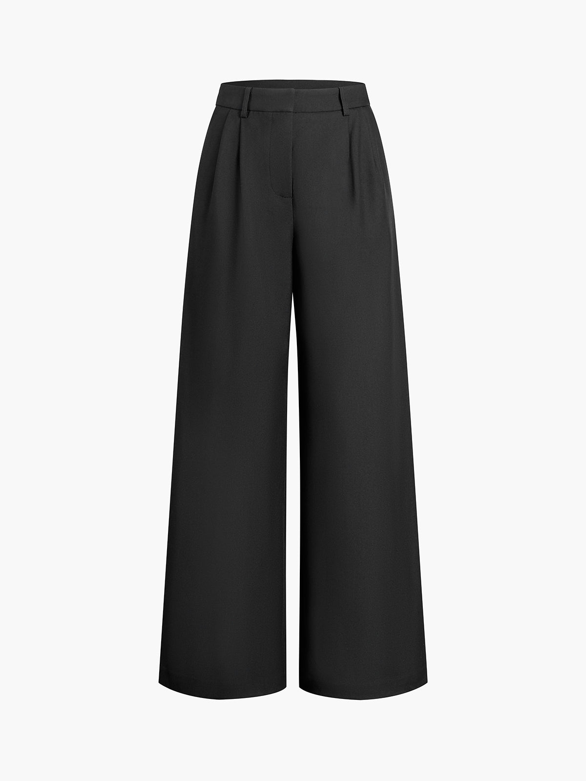 Elegant Trousers with Wide Leg Without Belt