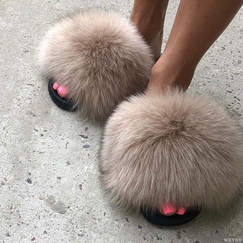 Moda Fay Fluffy Slippers Cheerful & Colorful Women's Shoes For Summer